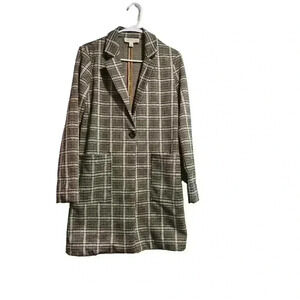 Philosophy Women's Plaid Long Blazer Coat